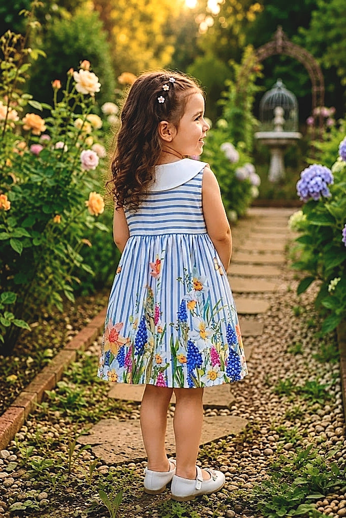Chloe toddler girl dress back view